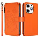 For Tecno Spark 10 Pro Magic Butterfly Love Flower Multi-card Zipper Wallet Leather Phone Case(Orange) - 2