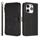 For Tecno Spark 10 Pro Magic Butterfly Love Flower Multi-card Zipper Wallet Leather Phone Case(Black) - 2