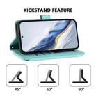 For Tecno Spark 20 Pro+ 4G Butterfly Love Flower Multi-card Zipper Wallet Leather Phone Case(Mint Green) - 3