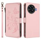 For Tecno Spark 20 Pro+ 4G Butterfly Love Flower Multi-card Zipper Wallet Leather Phone Case(Pink) - 2