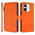 For Tecno Spark 30C 5G / Pop 9 5G Butterfly Love Flower Multi-card Zipper Wallet Leather Phone Case(Orange) - 2