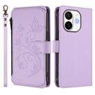 For Tecno Spark 30C 5G / Pop 9 5G Butterfly Love Flower Multi-card Zipper Wallet Leather Phone Case(Light Purple) - 2