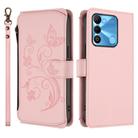 For Tecno Spark GO 2022 / 8C / 9 Butterfly Love Flower Multi-card Zipper Wallet Leather Phone Case(Pink) - 2