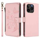 For BLU Bold K10 / G54 Butterfly Love Flower Multi-card Zipper Wallet Leather Phone Case(Pink) - 2