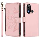 For BLU C9 Butterfly Love Flower Multi-card Zipper Wallet Leather Phone Case(Pink) - 2