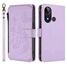 For BLU C9 Butterfly Love Flower Multi-card Zipper Wallet Leather Phone Case(Light Purple) - 2