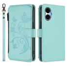For BLU G53 Butterfly Love Flower Multi-card Zipper Wallet Leather Phone Case(Mint Green) - 2