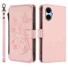 For BLU G53 Butterfly Love Flower Multi-card Zipper Wallet Leather Phone Case(Pink) - 2