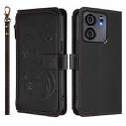 For BLU View 5 Butterfly Love Flower Multi-card Zipper Wallet Leather Phone Case(Black) - 2