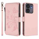 For BLU View 5 Butterfly Love Flower Multi-card Zipper Wallet Leather Phone Case(Pink) - 2