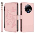 For BLU Bold K50 Butterfly Love Flower Multi-card Zipper Wallet Leather Phone Case(Pink) - 2