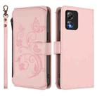 For Boost Mobile Celero 5G SC / SN339D Butterfly Love Flower Multi-card Zipper Wallet Leather Phone Case(Pink) - 2