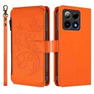 For Boost Mobile Summit 5G Butterfly Love Flower Multi-card Zipper Wallet Leather Phone Case(Orange) - 2