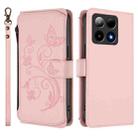 For Boost Mobile Summit 5G Butterfly Love Flower Multi-card Zipper Wallet Leather Phone Case(Pink) - 2