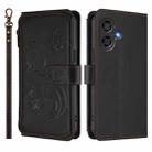 For Coolpad Cool 40i Butterfly Love Flower Multi-card Zipper Wallet Leather Phone Case(Black) - 2