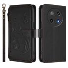 For Coolpad C16 Butterfly Love Flower Multi-card Zipper Wallet Leather Phone Case(Black) - 2