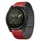 For Garmin 22mm xDfind Two Color Silicone Magnetic Watch Band(Black Red) - 1