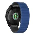 For Garmin 22mm xDfind Two Color Silicone Magnetic Watch Band(Black Blue) - 2