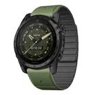 For Garmin 22mm xDfind Two Color Silicone Magnetic Watch Band(Black Green) - 1