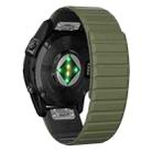 For Garmin 22mm xDfind Two Color Silicone Magnetic Watch Band(Black Green) - 2