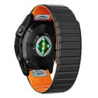For Garmin 26mm xDfind Two Color Silicone Magnetic Watch Band(Black Orange) - 2