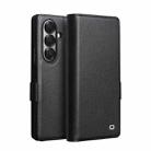 For Samsung Galaxy Z Fold7 5G QIALINO Classics 3rd Genuine Leather Phone Case(Black) - 1