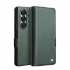 For Samsung Galaxy Z Fold7 5G QIALINO Classics 3rd Genuine Leather Phone Case(Cyan) - 1