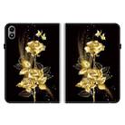 For Infinix Xpad 20 Crystal Texture Painted Leather Tablet Case(Gold Butterfly Rose) - 3