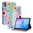 For Infinix Xpad 20 Crystal Texture Colored Drawing Leather Tablet Case(Sunflowers) - 1