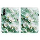 For Infinix Xpad GT Crystal Texture Colored Drawing Leather Tablet Case(Jade Flowers) - 2