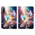 For Infinix Xpad GT Crystal Texture Colored Drawing Leather Tablet Case(Butterfly Love Flower) - 2