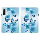 For Infinix Xpad GT Crystal Texture Colored Drawing Leather Tablet Case(Blue Butterflies) - 2