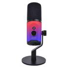 XTUGA ZX-777 XLR / USB-C Dynamic Microphone RGB Light Noise Reduction for Live, Model:Desktop(Black) - 1