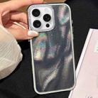 For iPhone 16 Pro 3 in 1 Diamond Lens Frame Quicksand Pattern Phone Case(Black) - 1