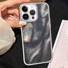 For iPhone 13 Pro Max 3 in 1 Diamond Lens Frame Quicksand Pattern Phone Case(Black) - 1
