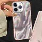 For iPhone 11 Pro Max 3 in 1 Diamond Lens Frame Quicksand Pattern Phone Case(Pink) - 1