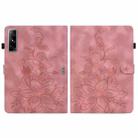 For Infinix Xpad GT Lily Embossed Leather Tablet Case(Pink) - 3