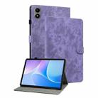 For Infinix Xpad 20 Tiger Pattern Flip Leather Tablet Case(Purple) - 1