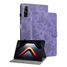 For Infinix Xpad GT Tiger Pattern Flip Leather Tablet Case(Purple) - 1
