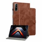For Infinix Xpad GT Tiger Pattern Flip Leather Tablet Case(Brown) - 1