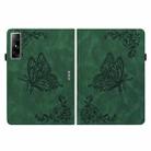 For Infinix Xpad GT Butterfly Flower Embossed Leather Tablet Case(Green) - 3