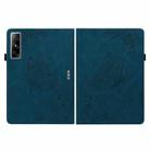 For Infinix Xpad GT Butterfly Flower Embossed Leather Tablet Case(Blue) - 3