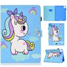 For iPad Air 2022 / 2020 10.9 Colored Drawing Pattern Horizontal Flip PU Leather Case with Holder & Card Slot & Anti-skid Strip(Rainbow Unicorn) - 1