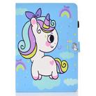 For iPad Air 2022 / 2020 10.9 Colored Drawing Pattern Horizontal Flip PU Leather Case with Holder & Card Slot & Anti-skid Strip(Rainbow Unicorn) - 2