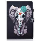 For iPad Air 2022 / 2020 10.9 Colored Drawing Pattern Horizontal Flip PU Leather Case with Holder & Card Slot & Anti-skid Strip(Rose Elephant) - 2