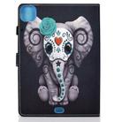 For iPad Air 2022 / 2020 10.9 Colored Drawing Pattern Horizontal Flip PU Leather Case with Holder & Card Slot & Anti-skid Strip(Rose Elephant) - 3
