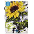 For iPad Air 2022 / 2020 10.9 Colored Drawing Pattern Horizontal Flip PU Leather Case with Holder & Card Slot & Anti-skid Strip(Sunflower) - 2