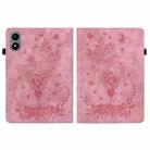 For Infinix Xpad 20 Butterfly Rose Embossed Leather Tablet Case(Pink) - 2