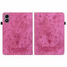 For Infinix Xpad 20 Butterfly Rose Embossed Leather Tablet Case(Rose Red) - 2