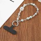 Fashion Bead Chain Phone Anti-lost Short Lanyard(Blue) - 1